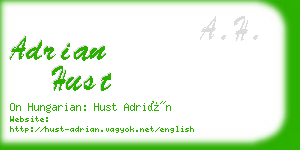 adrian hust business card